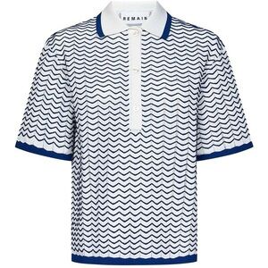 REMAIN Wave Knit Polo Shirt
